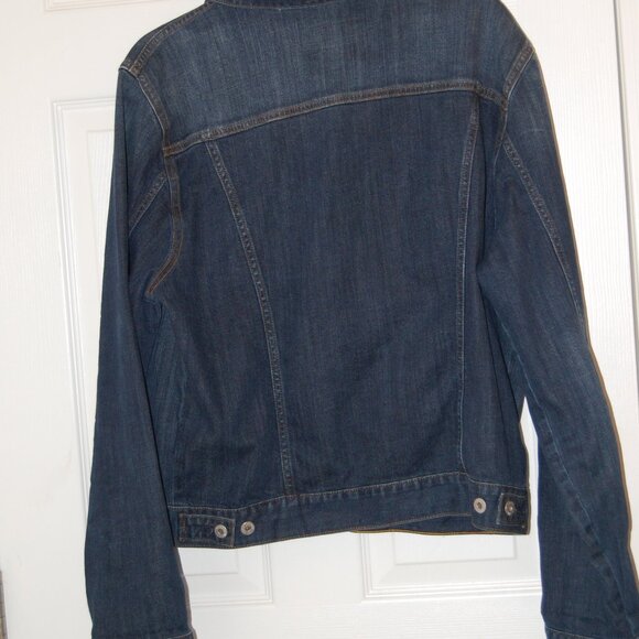 Women's LUCKY BRAND The Art of Blue Jeans Size Large 6 Button Jacket Size L - Picture 6 of 14